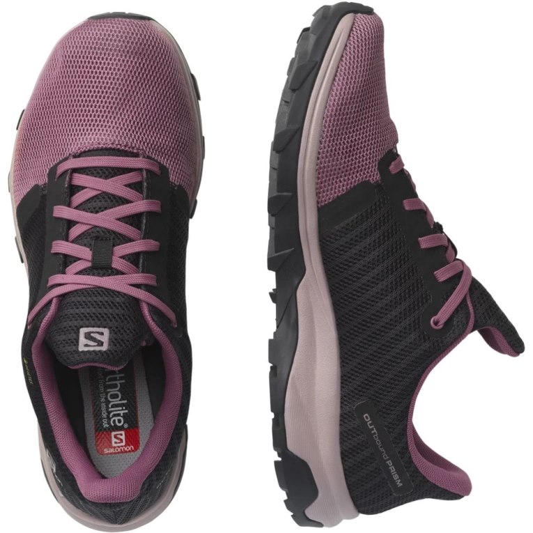 Tenis Senderismo Salomon Outbound Prism GTX Mujer Negros Morados | MX QUZB046